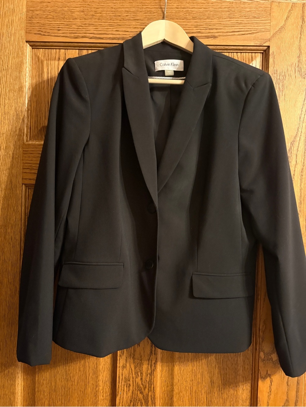 Calvin Klein Women's Black Single-Button Blazer